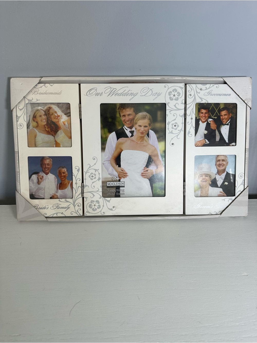 Our Wedding Day White Photo Collage Frame - Picture 1 of 5